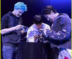 K-Pop Boy Band iKON & Gaming Star Ninja Participate in Fortnite Tournament in NYC!