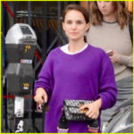 Natalie Portman Goes Pretty in Purple for Lunch