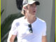 Chris Pine Practices His Tennis Skills in Hollywood