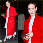 Sarah Paulson is Ravishing in Red While Grabbing Dinner in NYC