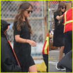 Dakota Johnson Boards a Helicopter With Chris Martin’s Son Moses in NYC!