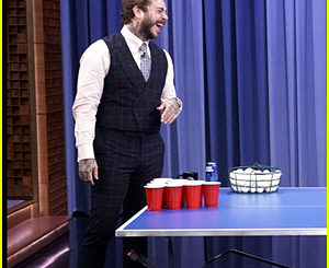 Post Malone & Jimmy Fallon Play Beer Pong & Sing ‘Seven Drunken Nights’ – Watch!